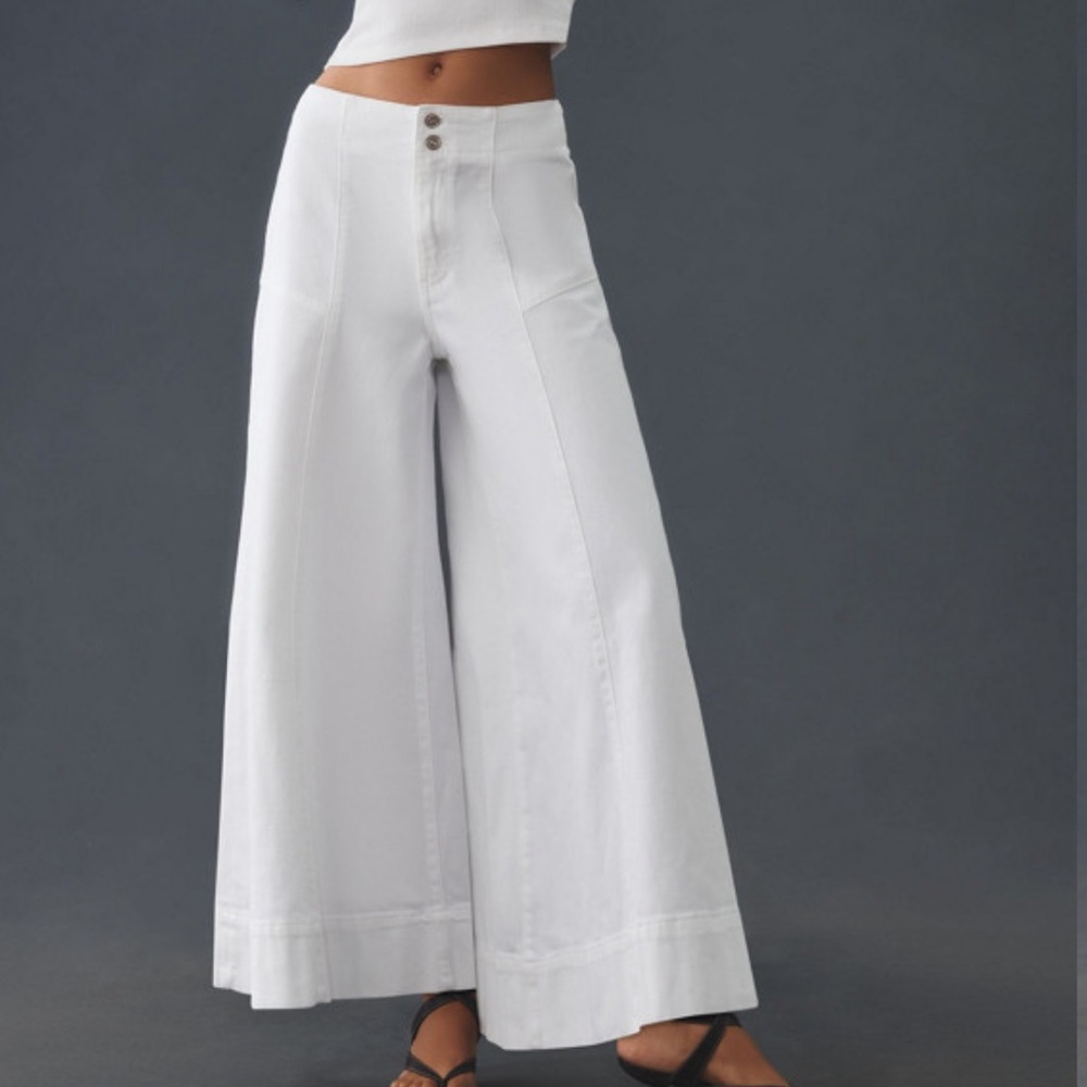 Corset High-Rise Crop Culotte Jeans